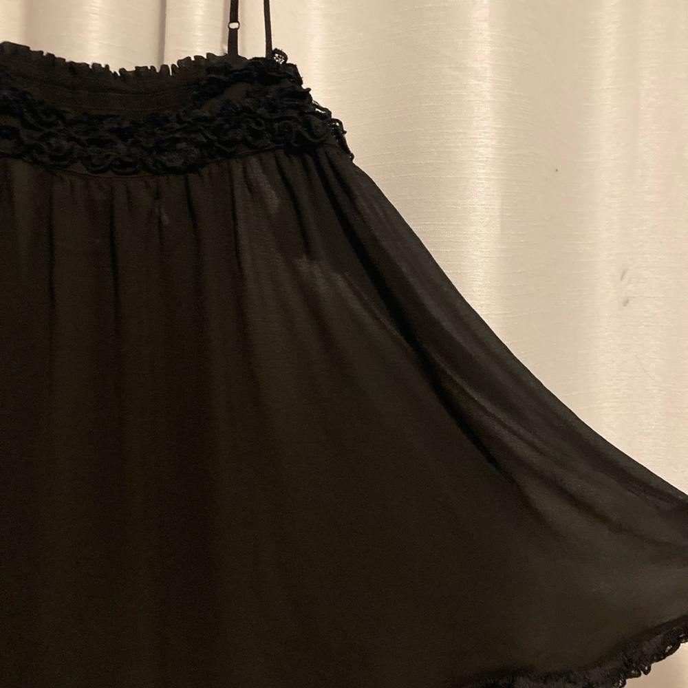 Black Ruffled Babydoll Top - Picture 2 of 6